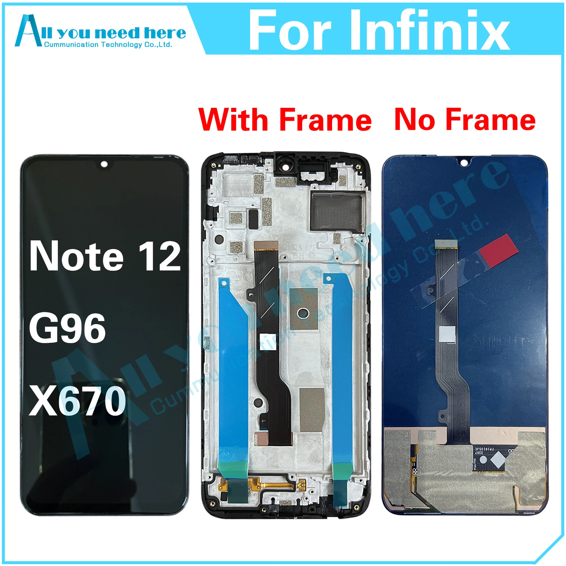 

6.7 Inch For Infinix Note 12 G96 X670 LCD Display Touch Screen Digitizer Assembly For Note12 Turbo Replacement