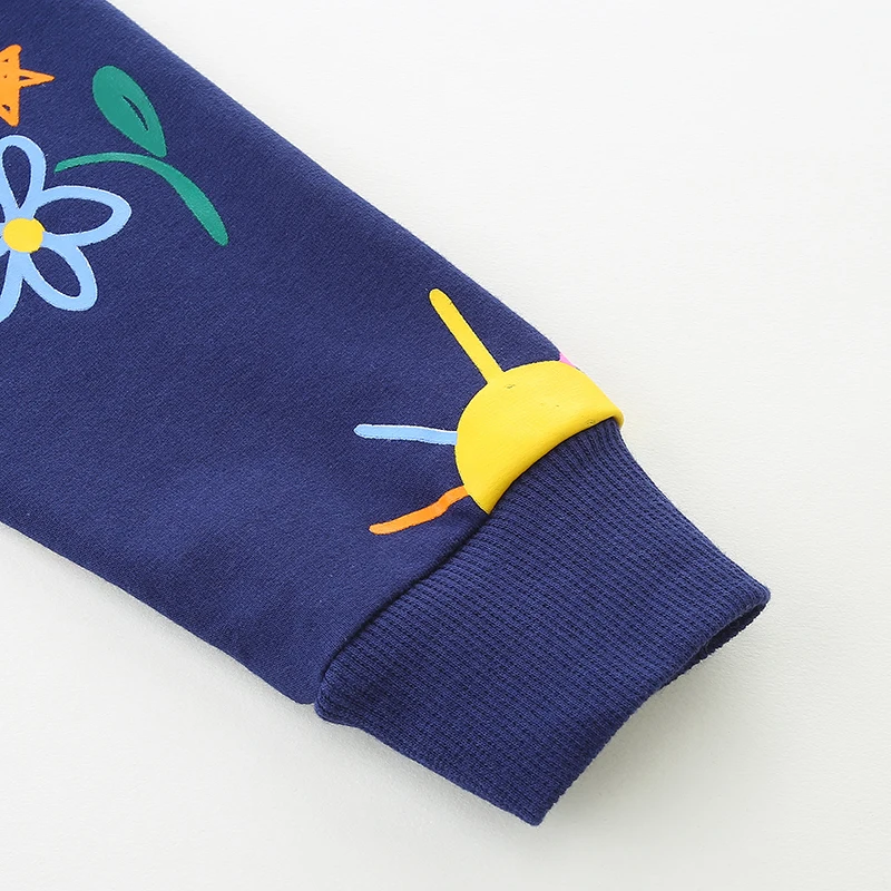 Детская одежда Little maven детская для девочек новинка 2024 осенне-весенние толстовки с