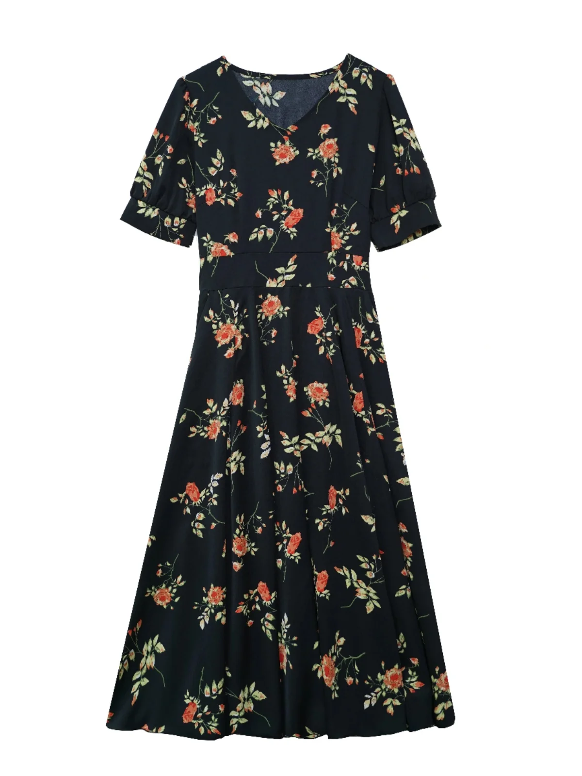 Женское шифоновое платье с цветочным принтом Элегантное Длинное знаменитости