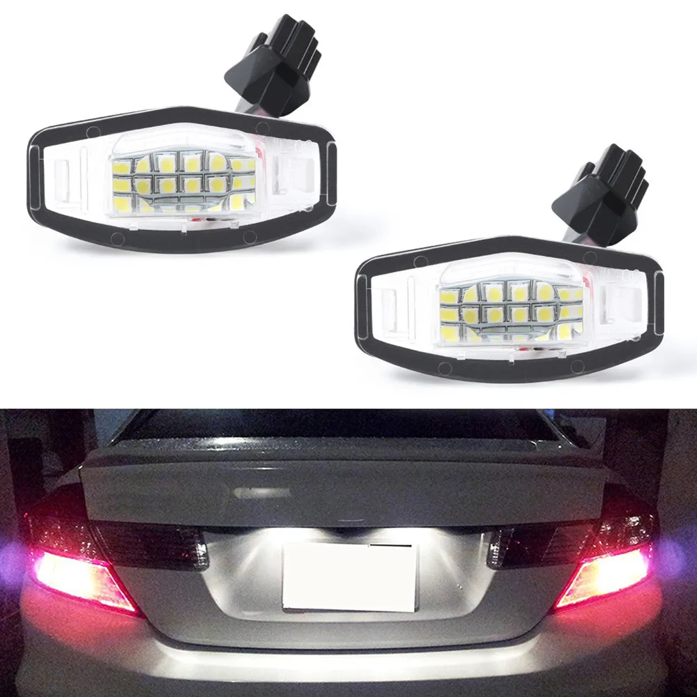 

6000k Xenon White OEM-Fit LED License Plate Light For Acura MDX RL TL TSX ILX For Honda Civic Accord Odyssey License Plate Light