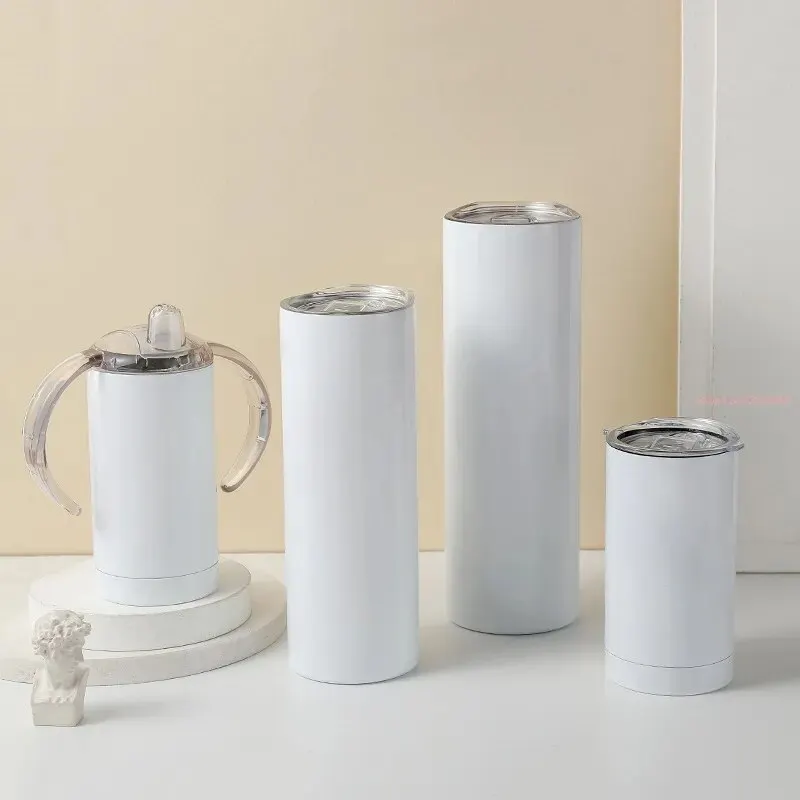 

4pcs Sublimation Tumblers 20 Oz Skinny Straight,Stainless Steel Sublimation Blanks Skinny Tumbler