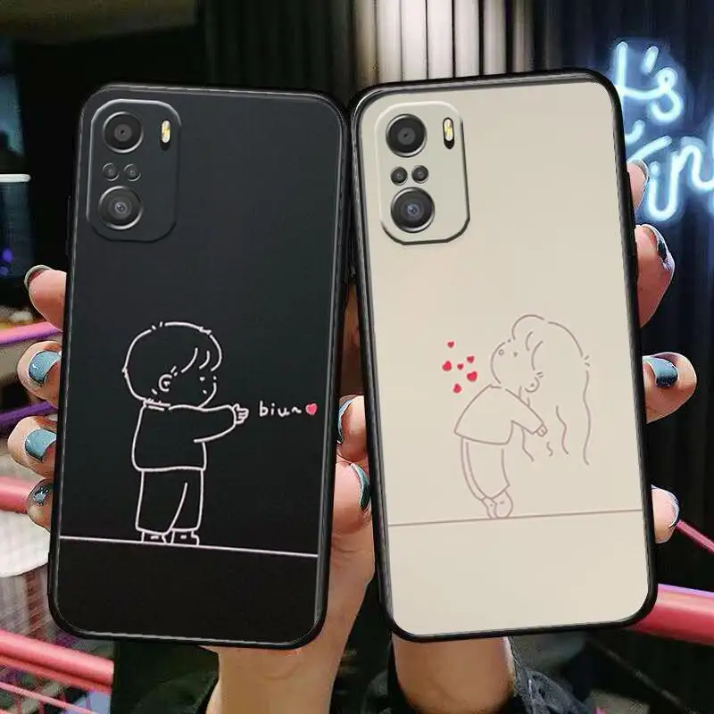 

Public Display Affection Couple Phone Case For xiaomi redmi 11 Lite pro Ultra 10 9 8 MIX 4 FOLD 10T Black Cover Silicone Back Pr