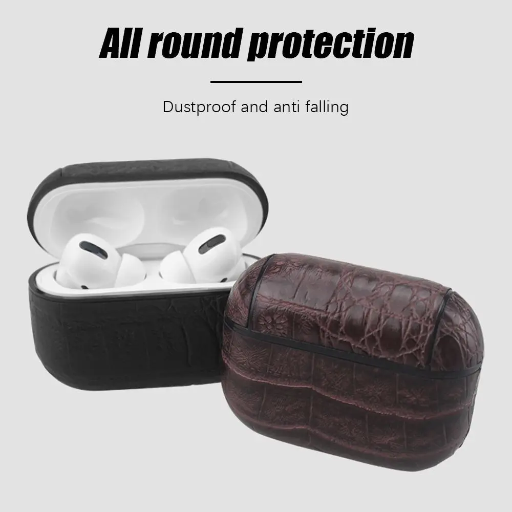 

1 шт., Кожаный противоударный чехол для AirPods Pro