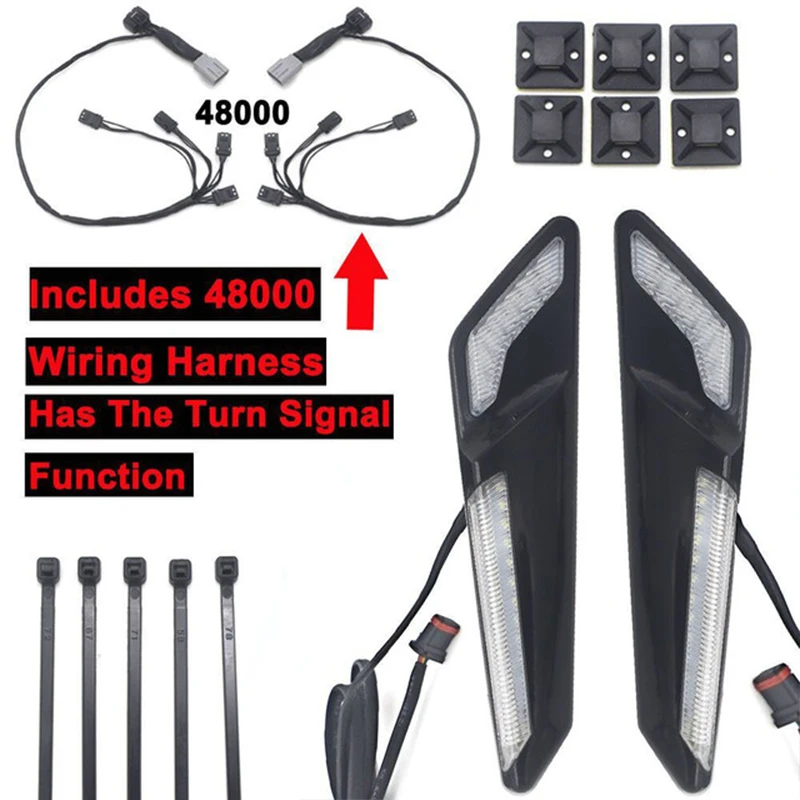 Передний стоп-сигнал для мотоцикла устанавливаемый на вилку светодиодные лампы