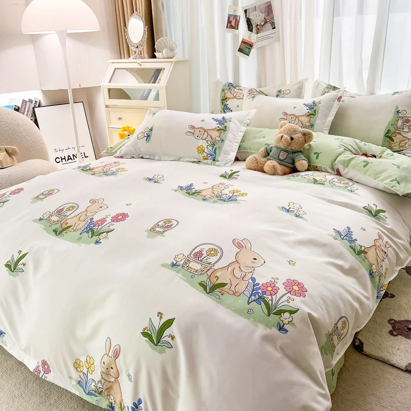 

Пододеяльник с цветочным орнаментом, льняная наволочка для односпальной и двуспальной кровати, домашний текстиль