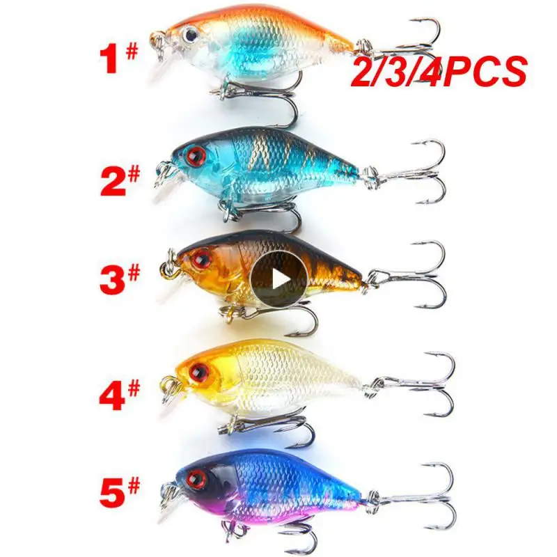 

2/3/4 шт., Пластиковые жесткие приманки для окуня