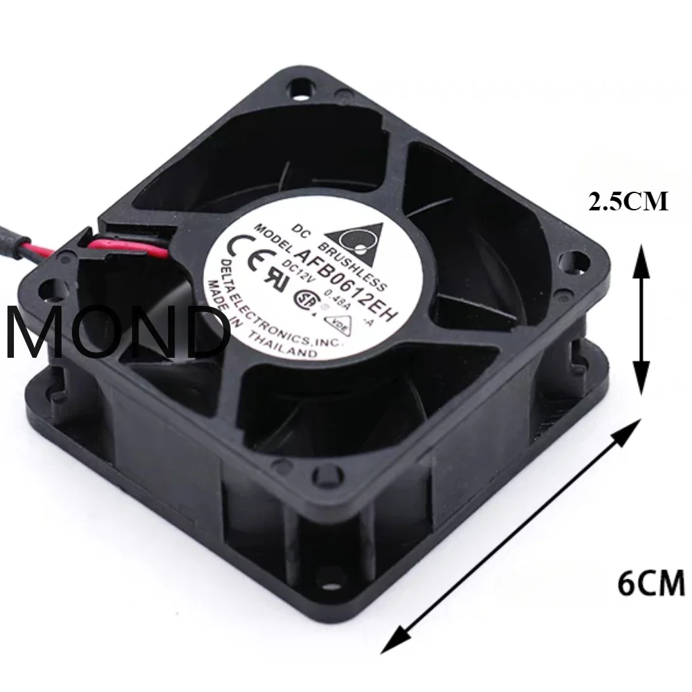 Delta 6025 AFB0612EH 6CM 12 В 0 48 А шариковый вентилятор охлаждения 60*60*25 мм