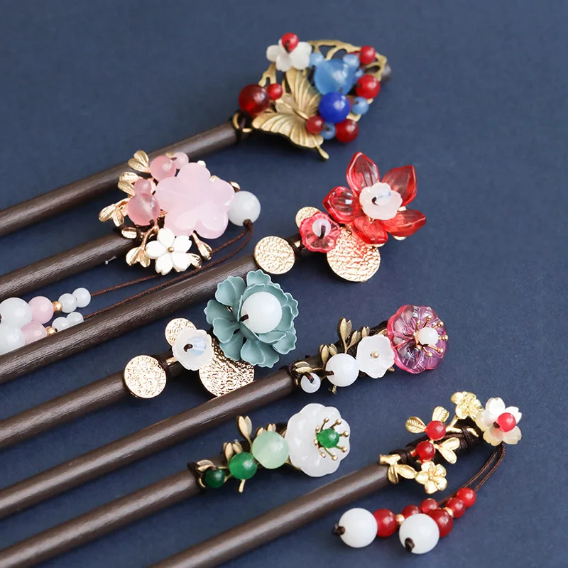 Деревянные палочки для еды в китайском стиле шпильки волос ручной работы