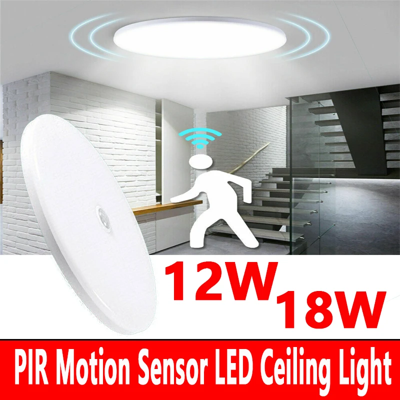 

Home Sensor Led Ceiling Lights Motion Sensor Ceiling Light 18W LED Ceiling Lamp Smart Ceiling Light for Toilet Room Corridor