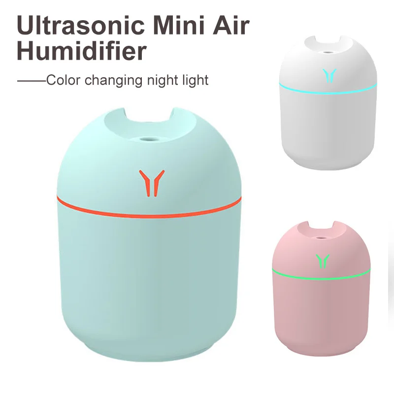 Portable Air Humidifier Purifier Car Air Freshener Usb Aroma Diffuser for Essential Oil Ultrasonic Mist Maker with Colorful Lamp