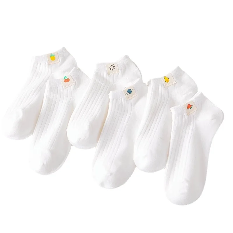 

Short Socks Women's White Summer Shallow Mouth Socks Sweat-absorbing Thin Korean Cute Cotton Invisible Socks