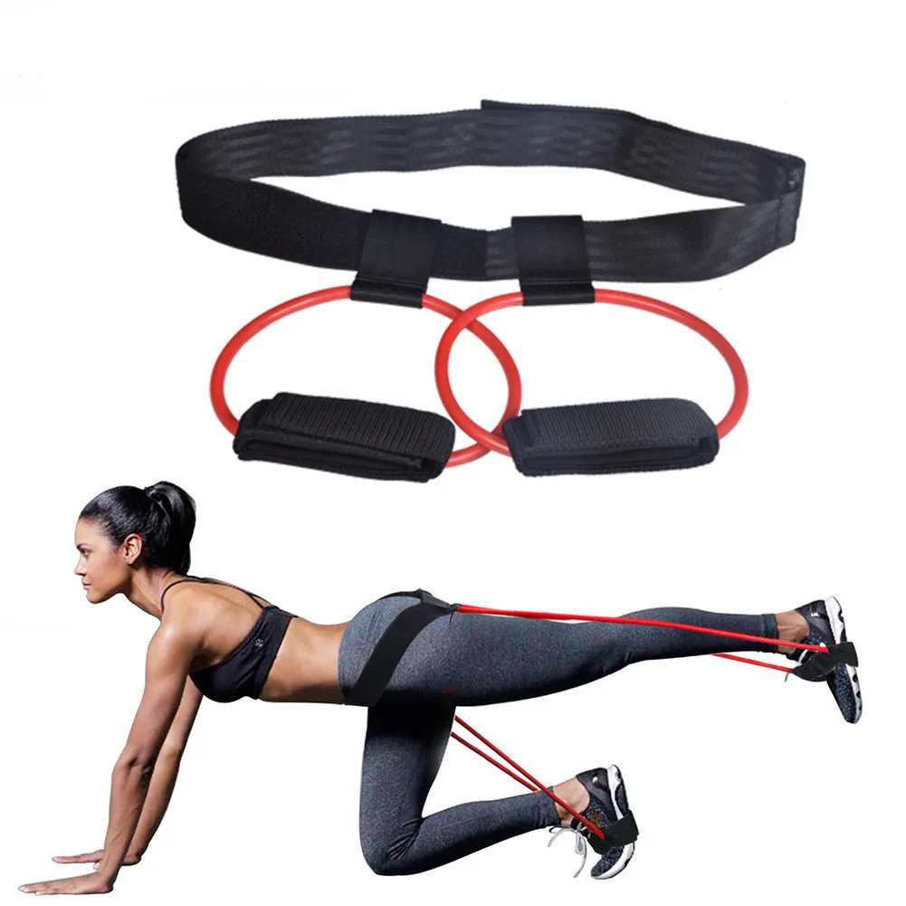 Dropshipping-Fitness Booty Bands For Butt Legs Muscle Training Elastic Pull Rope Adjust Waist Belt Squat Resistance Bands