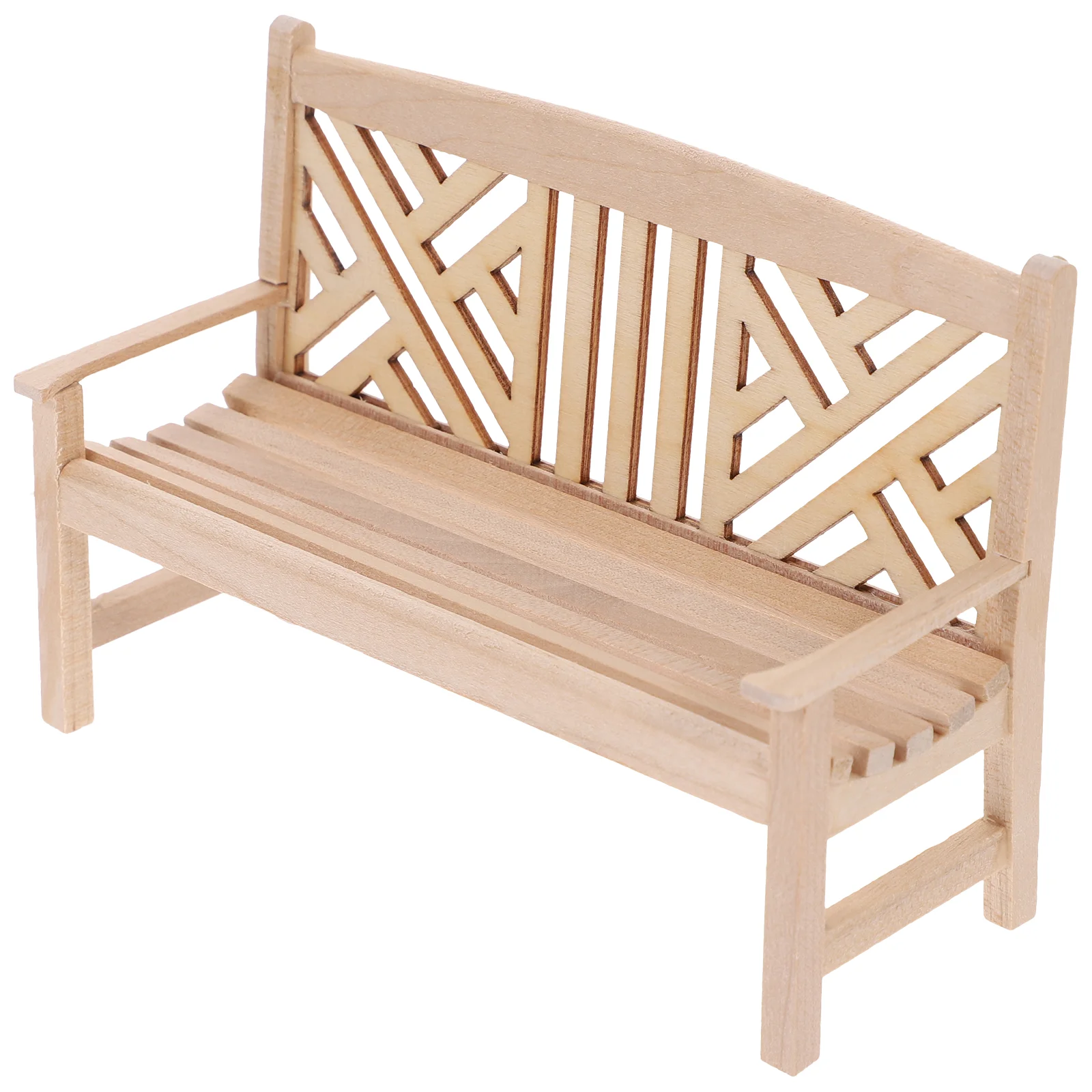 

Двойное кресло для кукольного домика, миниатюрная мебель, модель «сделай сам», скамейка из дерева, украшение, имитация