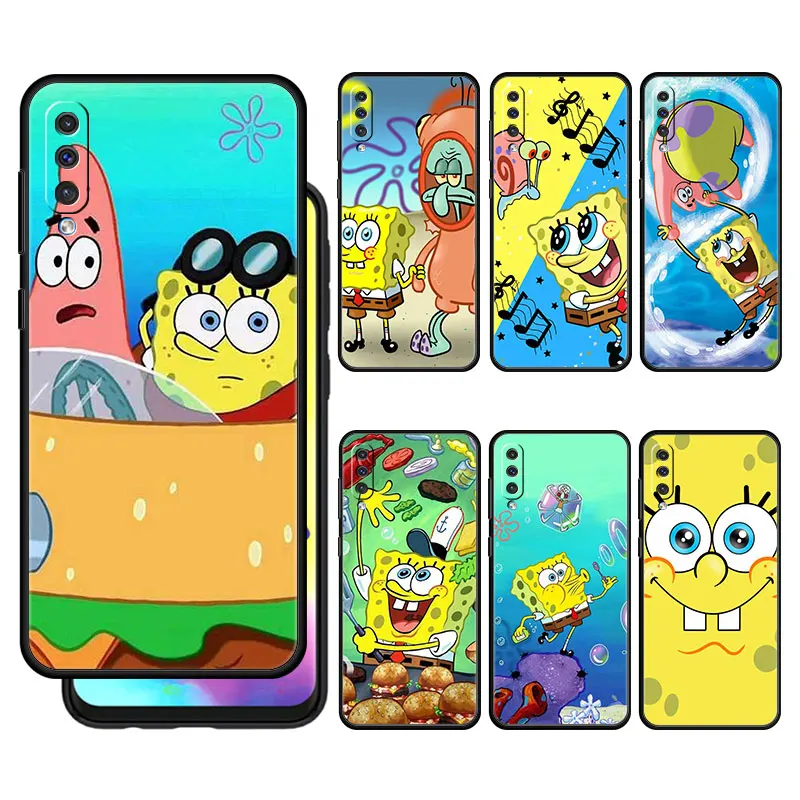 

Cartoon Spongebob Phone Case for Samsung Galaxy A50 A70 for Oppo Realme 8 8i C21 for MOTO G30 G60 G9 Play Nokia X100 X10 Cover