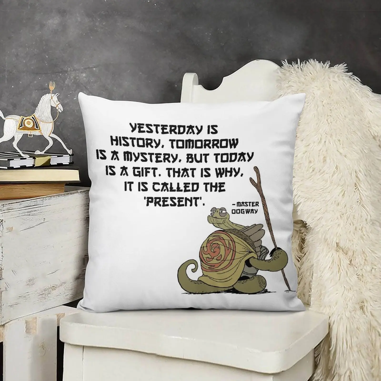 Наволочка с цитатой Master Oogway Fujian