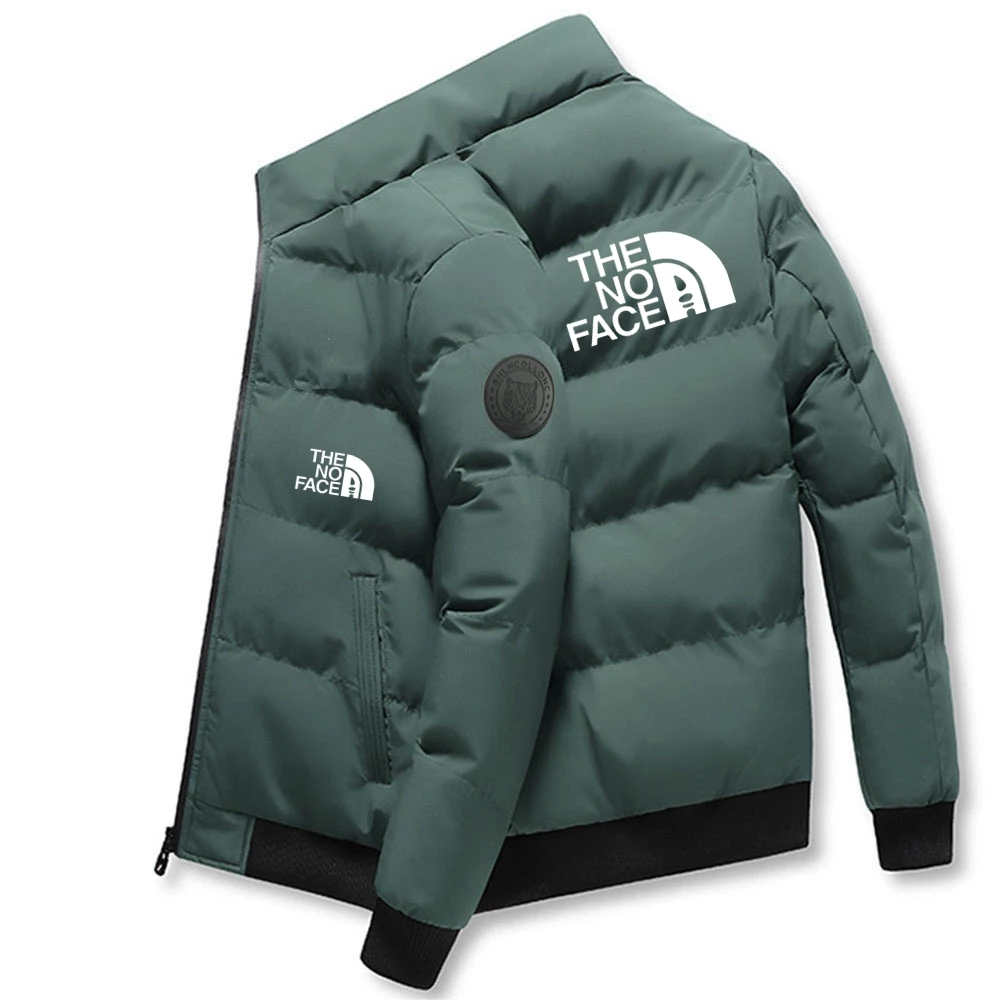 2023 Winter Men's Warm Jacket Cold Coat NY Letter Printed PARKA Down Cotton Filled Brand Standing Neck Zipper Fashion Coat