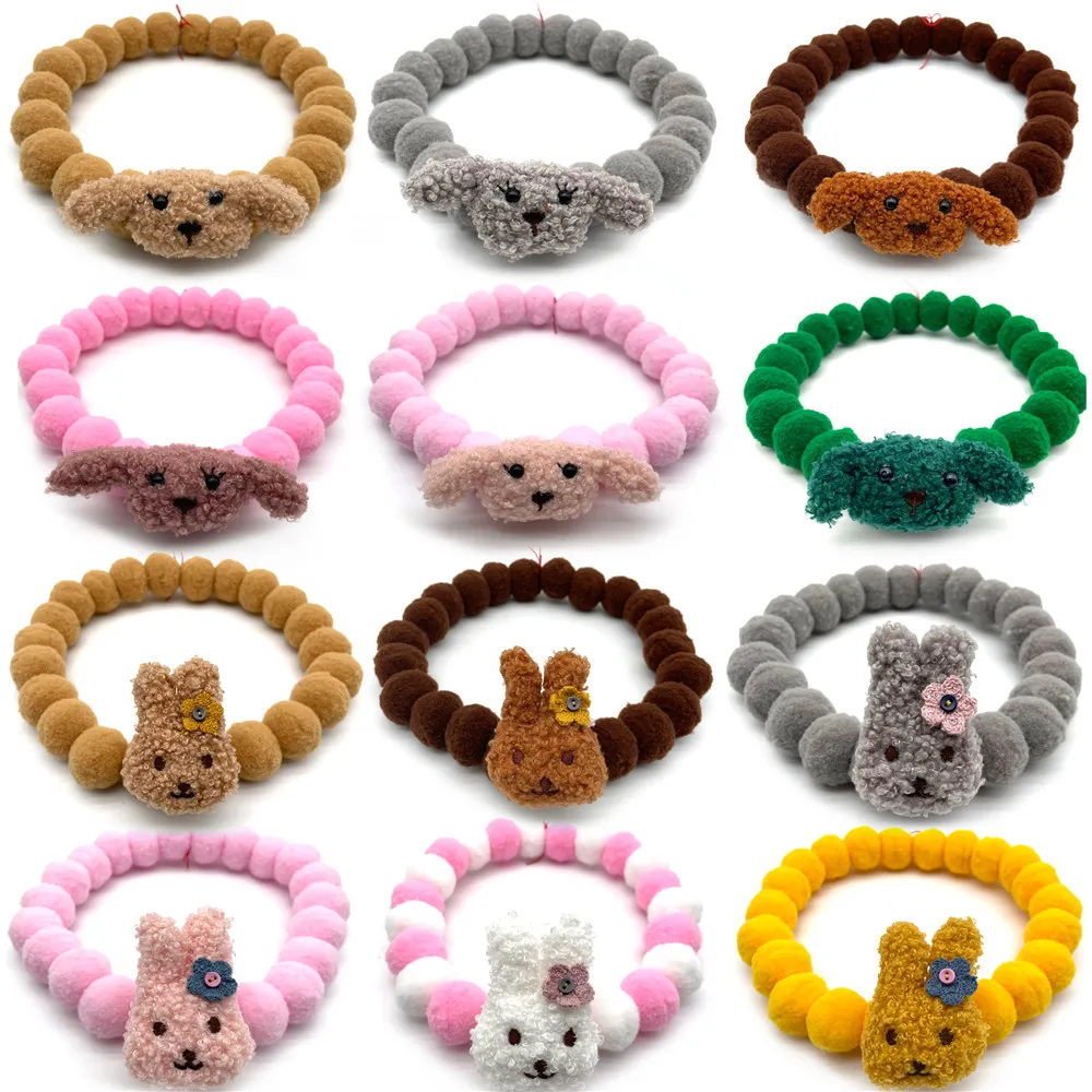 

12pcs Dog Grooming Product Hair Ball Necklace Collar Rabbit Style Small Middle Large Dog Cat Bowtie Necktie Dog Grooming Product