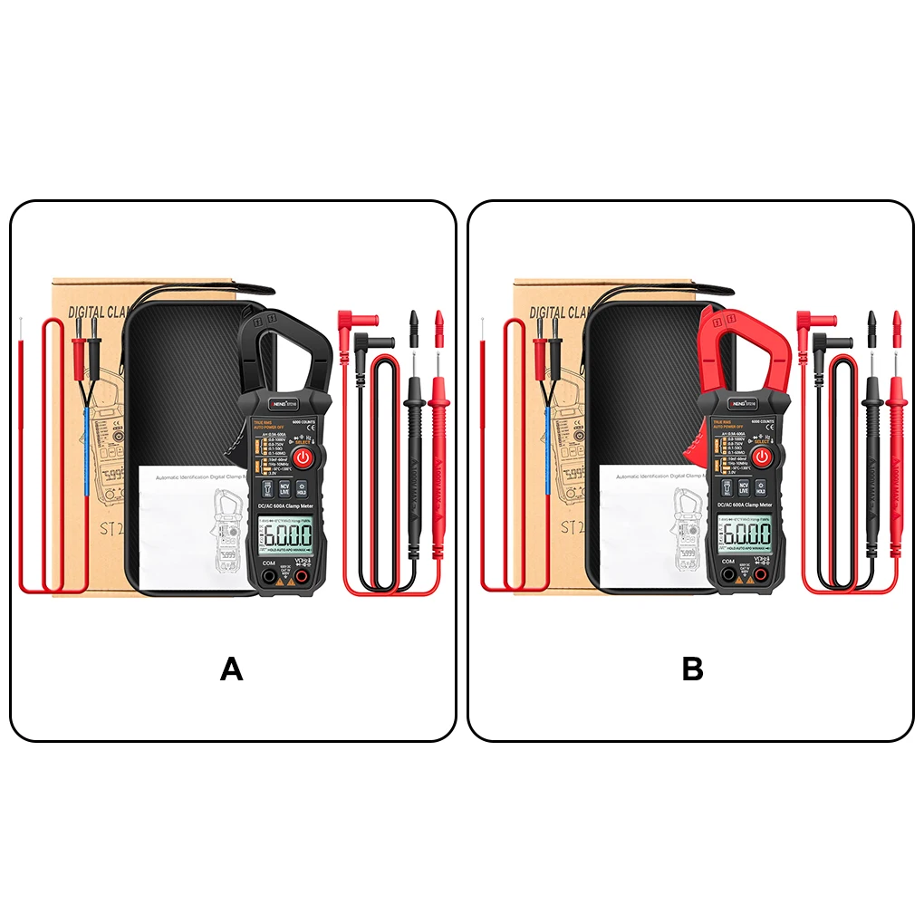 

Мультиметр-зажим ANENG ST210, профессиональный красный измеритель напряжения с ЖК дисплеем