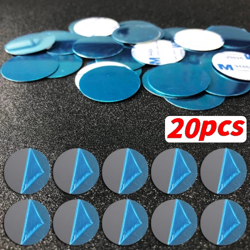 

20Pcs Magnetic Disk Phone Stand Magnet Metal Plate Car Phone Holder Metal Plate Iron Sheets for Magnetic Car Phone Holders