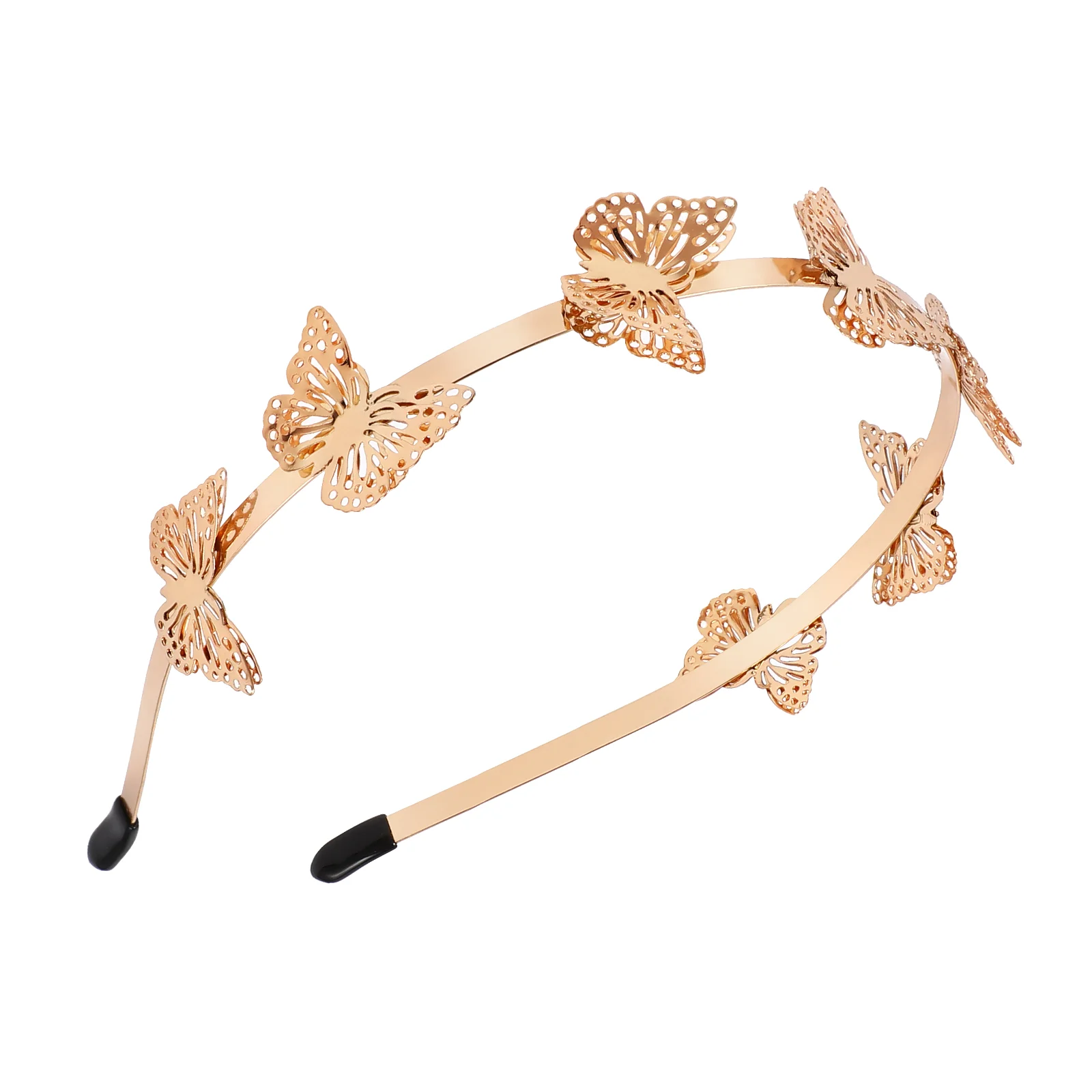 

Headband Wedding Butterflies Metalfor Girls Hollowhallowen Headdress Tiara Bride Hair Accessories Women