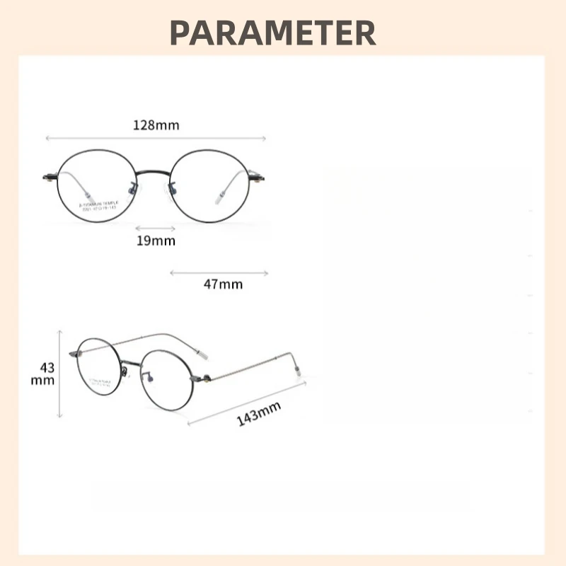 KatKani Ultra светильник ретро модная круглая оправа чистый Титаник Женская для очков