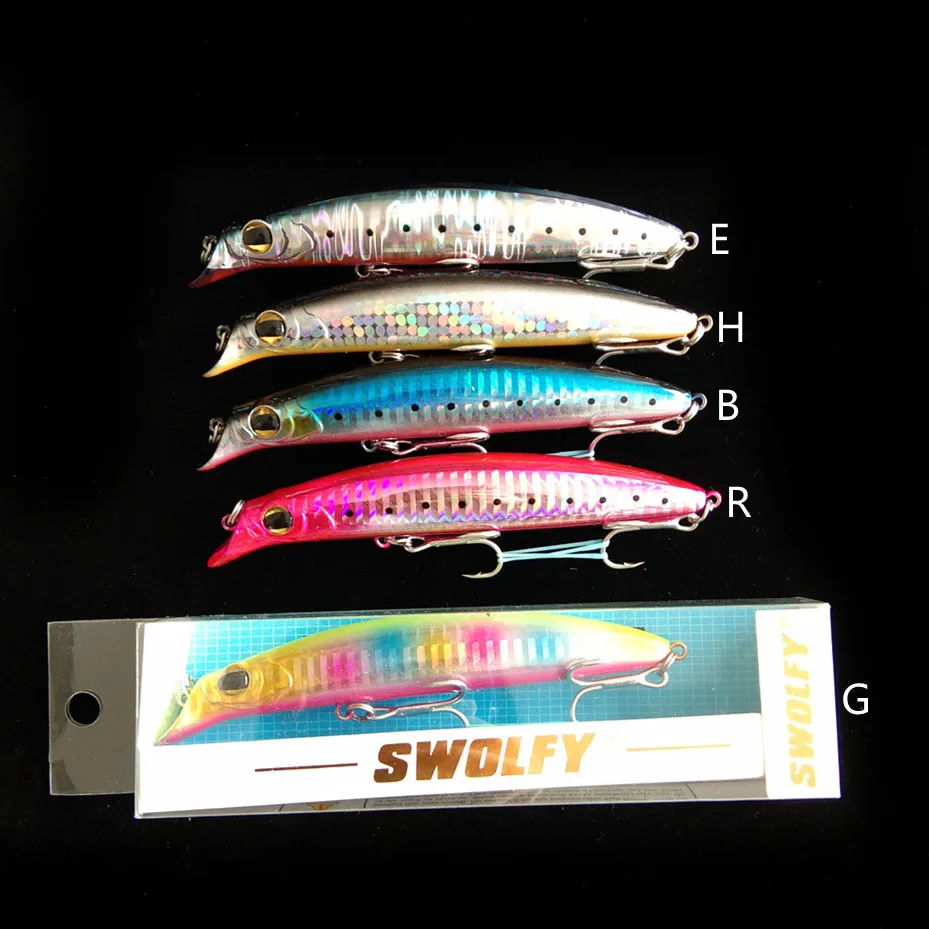 

Swolfy 5pcs Floating Pencil Lure 11.5cm 18g Topwater Stickbait Surface Popper Wobbler For Trout Bass Pike Fishing