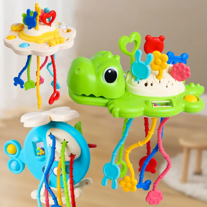 Детские Силиконовые игрушки-веревки для детей 1, 2, 3 года, детские игрушки Монтессори, сенсорные игрушки, детские игрушки, развивающие игры