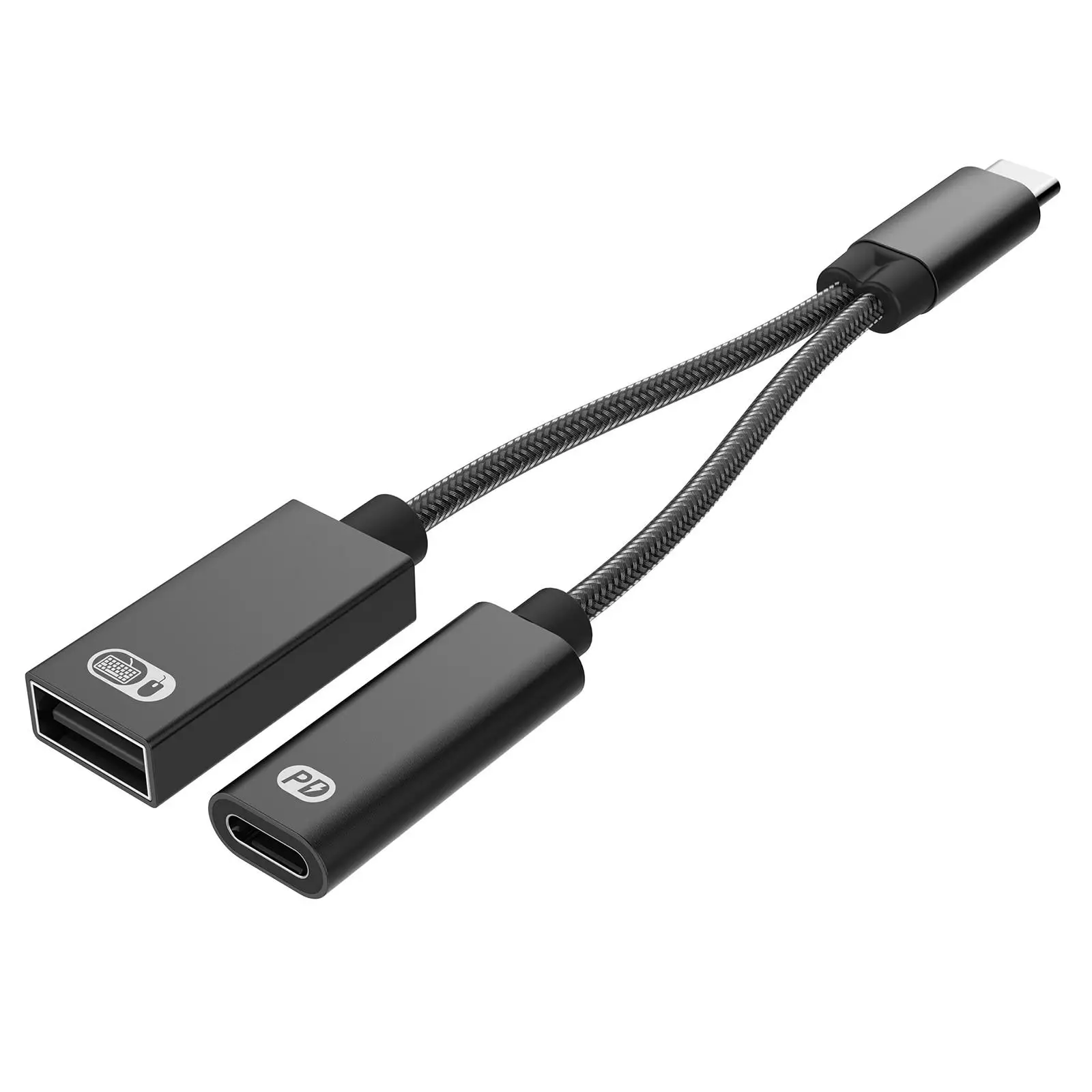 USB C OTG кабель адаптер для телефона 2 в 1 Тип штекер на гнездо зарядный порт с