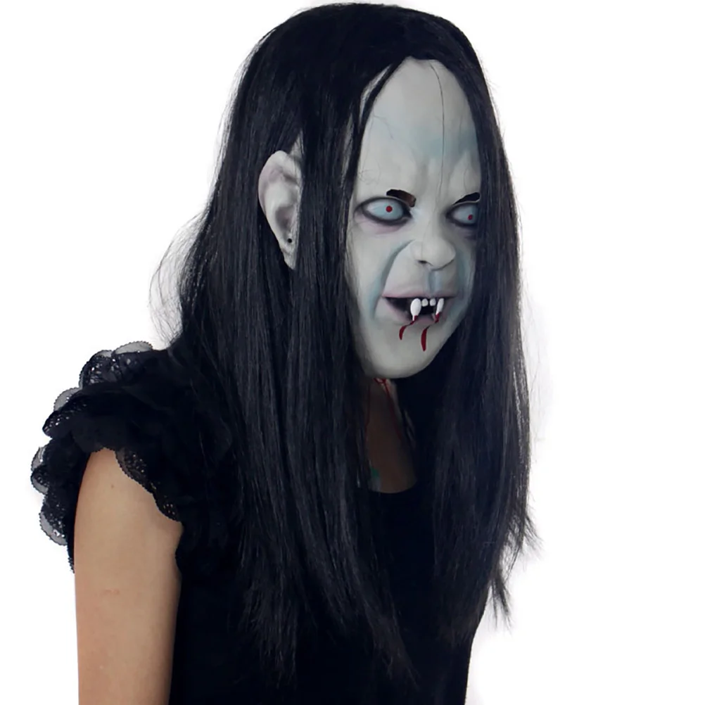 

Ghost Mask Halloween Cosplay Costumes Horrific Mask Creepy Terrifying Toothy Zombie Ghost Mask