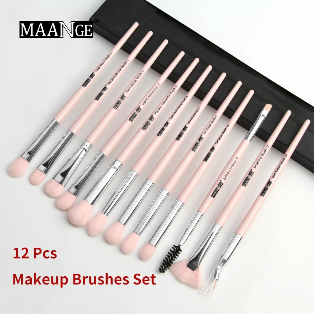

12/5 pcs MAANGE Beauty Makeup Brushes Set Cosmetic Foundation Powder Blush Eye Shadow Lip Make Up Brush Blending Tools Maquiagem