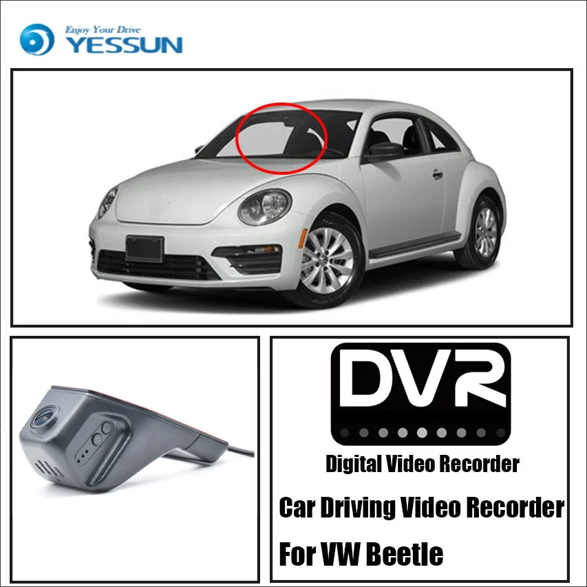 

YESSUN для Volkswagen Beetle Автомобильный видеорегистратор DVR мини-приложение управления Wifi камера регистратор видеорегистратор оригинальный стиль