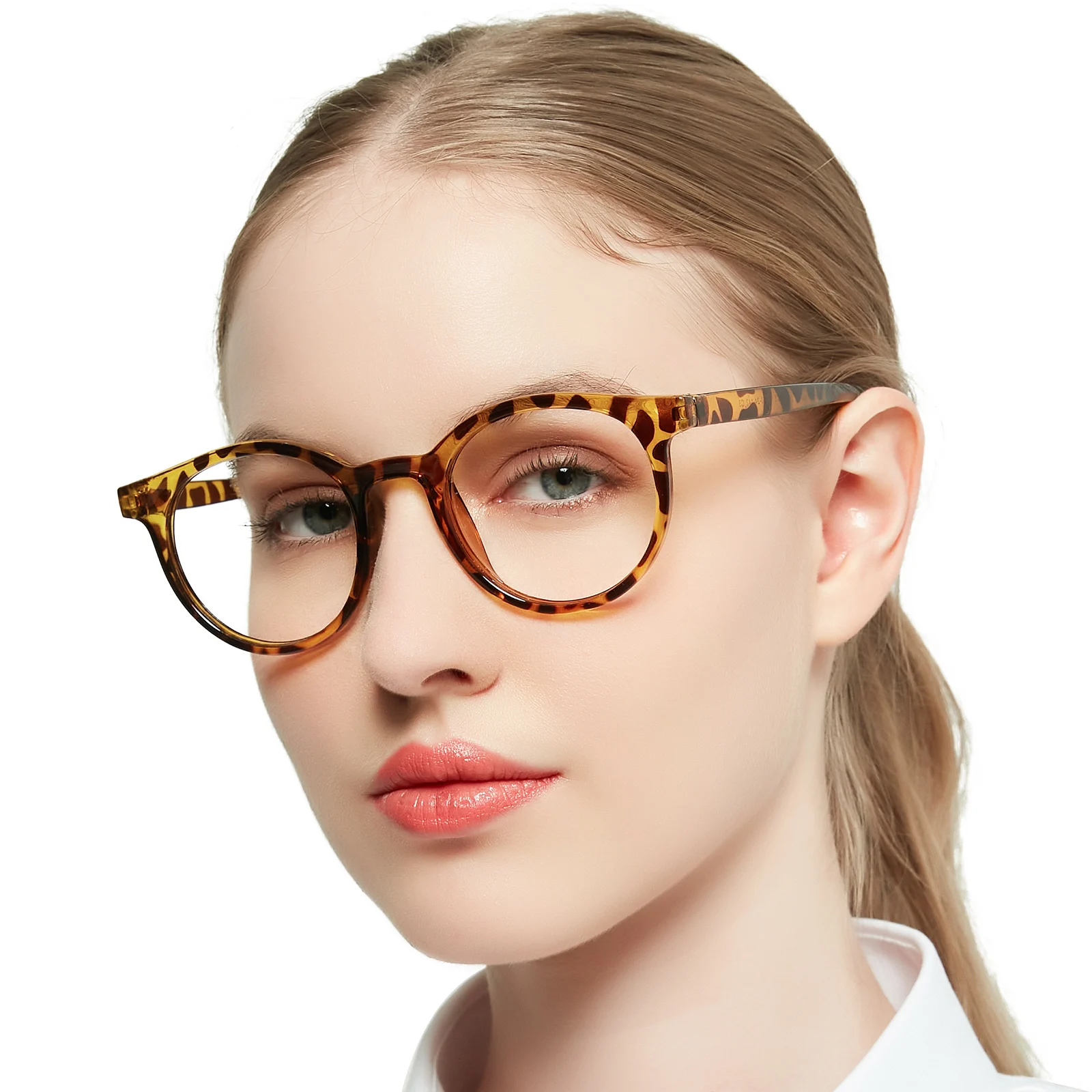 Женские очки для чтения в большой круглой оправе