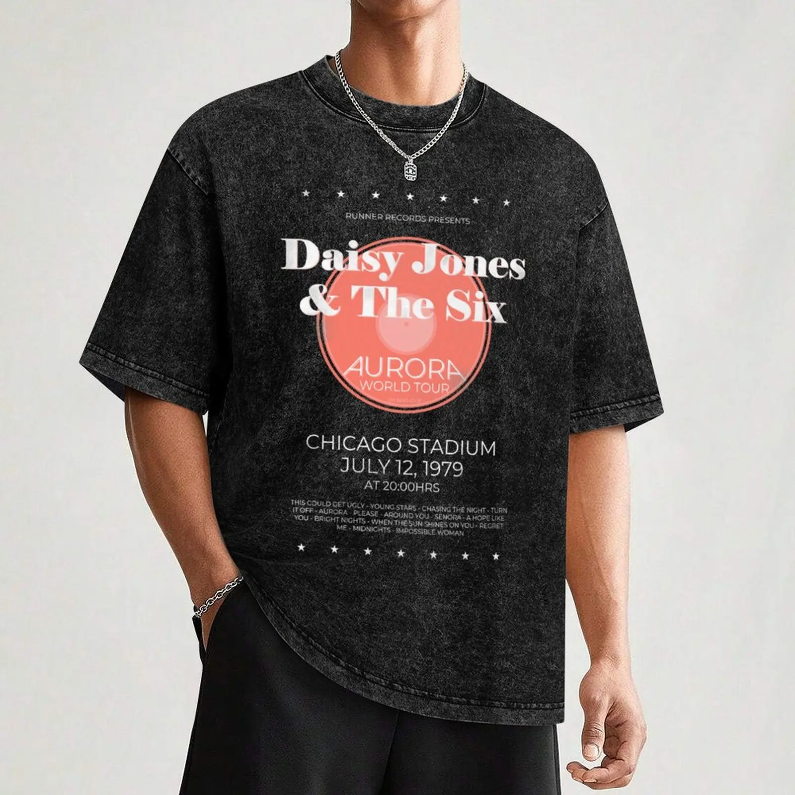 Футболка мужская с коротким рукавом и постером The Six - Aurora World Tour