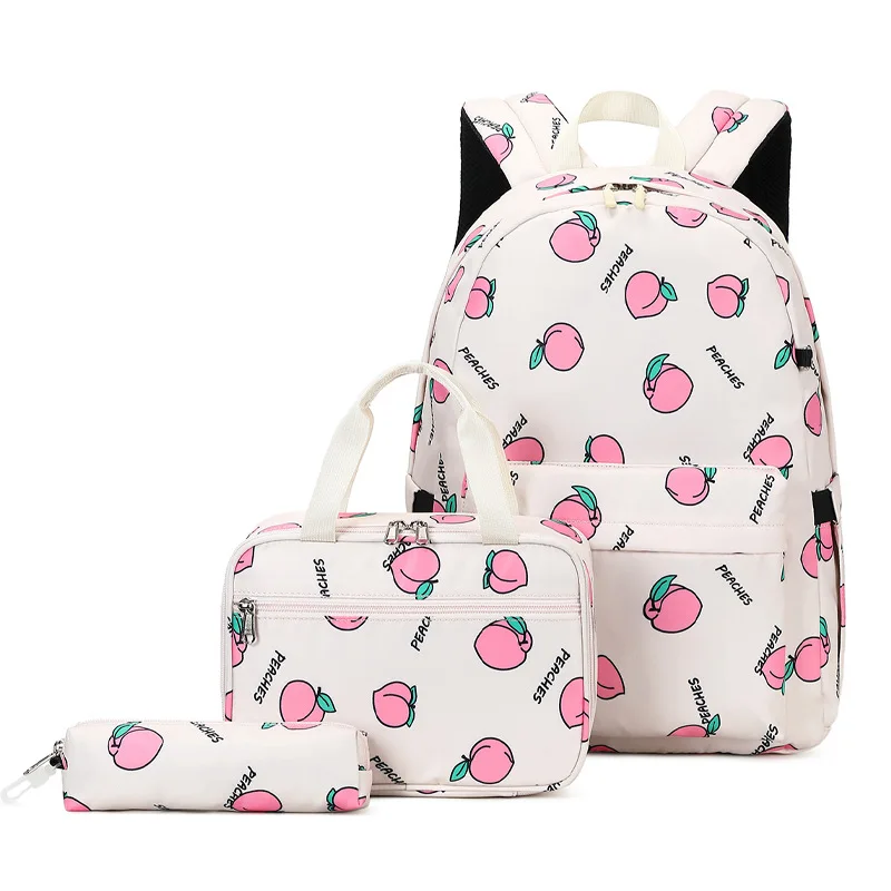 Рюкзак для девочек с фруктовым принтом, комплект школьных ранцев для девочек, детские школьные ранцы, детские сумки для книг, ранец, 2022