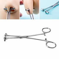 1pc surgical steel tubular septum tragus ear piercing tool forceps clamp safety tweezers plier tube tongue navel nose piercings