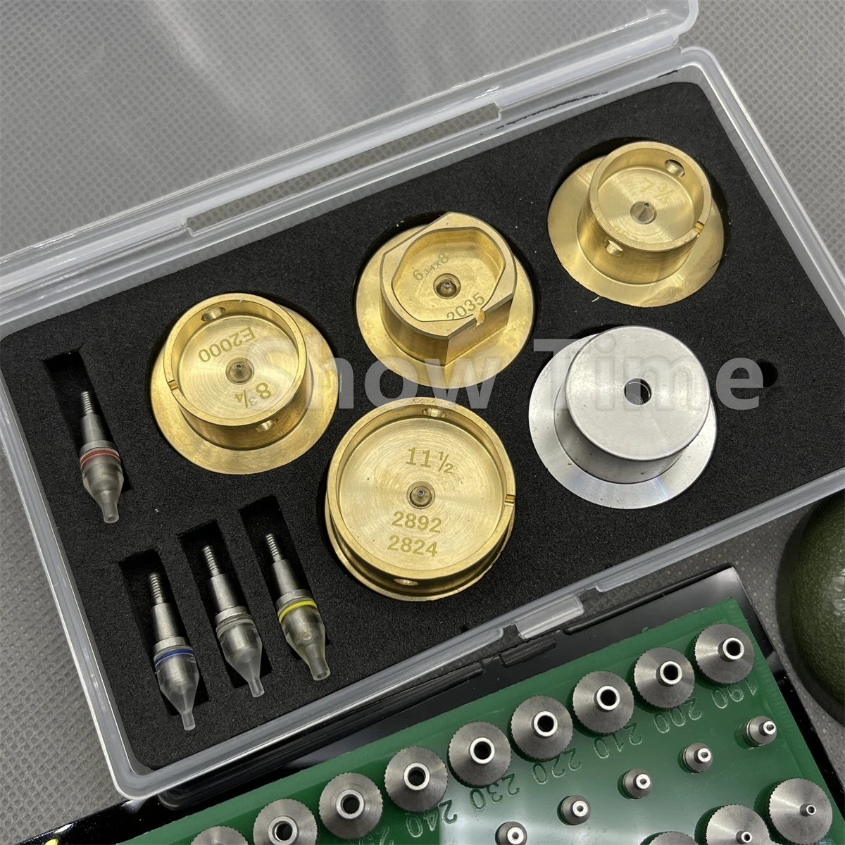 New Watchmaker Jewelling Tool With Micrometric Screw 4mm&4mm Watch Hand Installing and Fitting Tools Watch Needle Installation