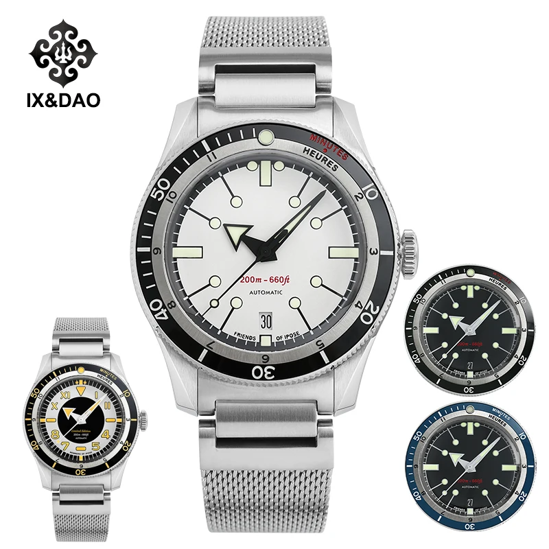 

IX & DAO IPOSE часы 5303 PT5000 Move men t автоматические механические GMT светящиеся руки Спорт Ретро Дайвинг 200 м водонепроницаемые мужские часы