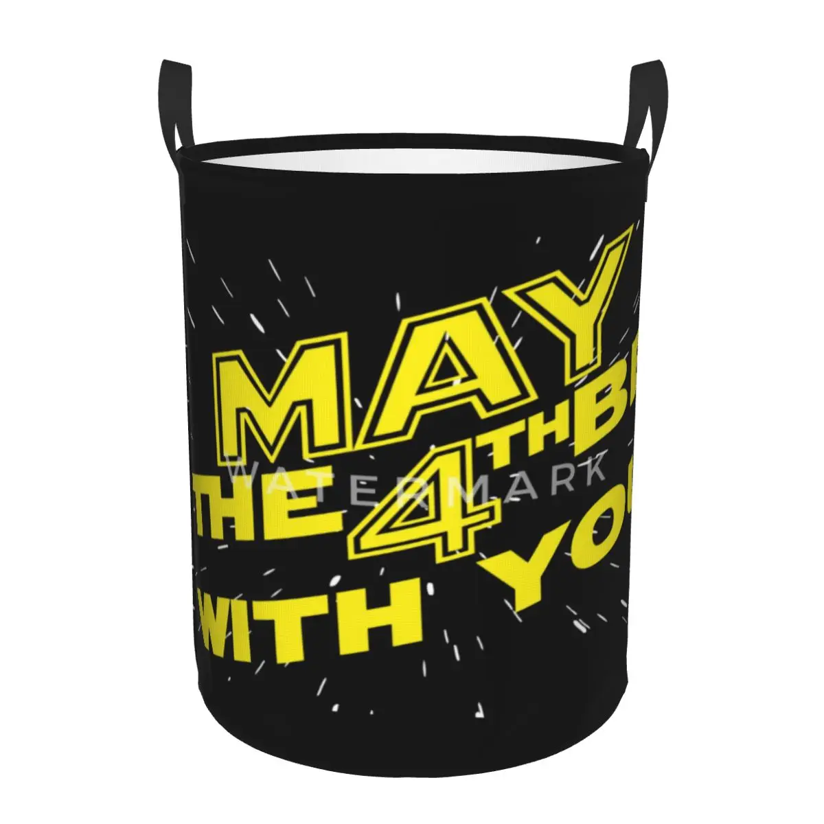 

May The 4th Be With You Circular hamper,Storage Basket Sturdy and durableGreat for kitchens books