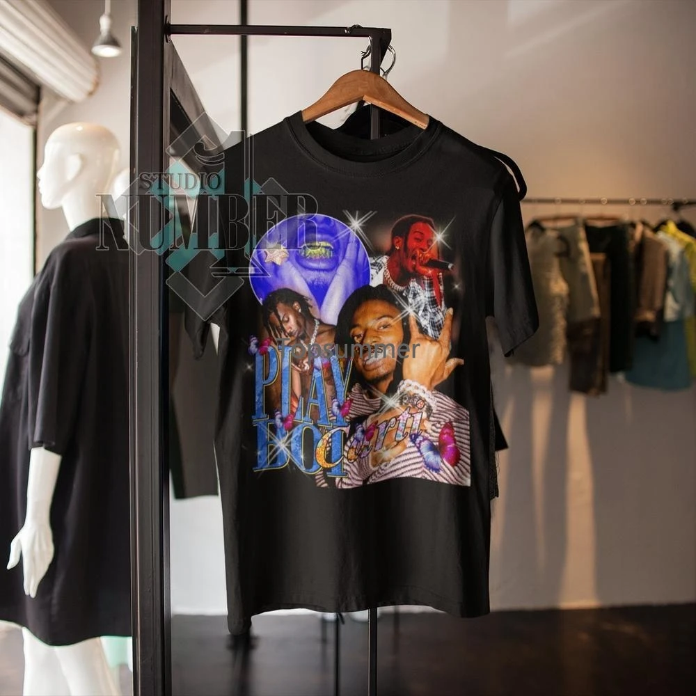 

Футболка Playboi Carti с голенищем, футболка в стиле хип-хоп, рэп, футболка Playboi Carti Shirtplayboi Carti Tourplayboi Carti