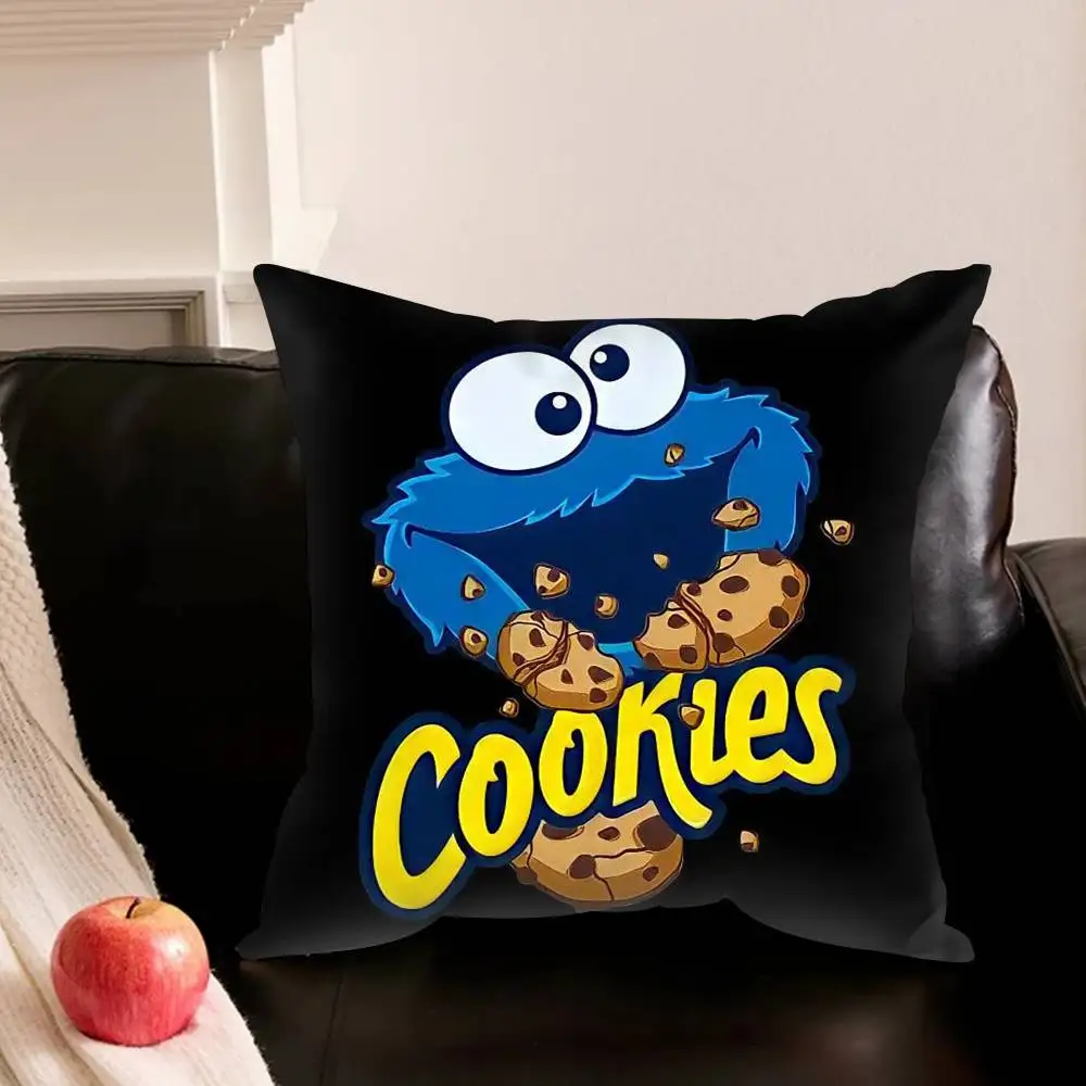 Фото Квадратная наволочка C-Cookie-M-Monster различных размеров для декора автомобиля, дома, спальни №3