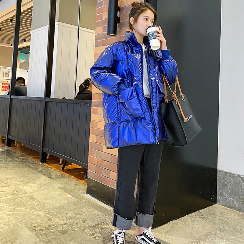 Bright Pink Puffer Jackets for Sweet Teenage Fashion Trends Winter Clothing Womens Warm Bubble Coats Ladies Oversized Streetwear