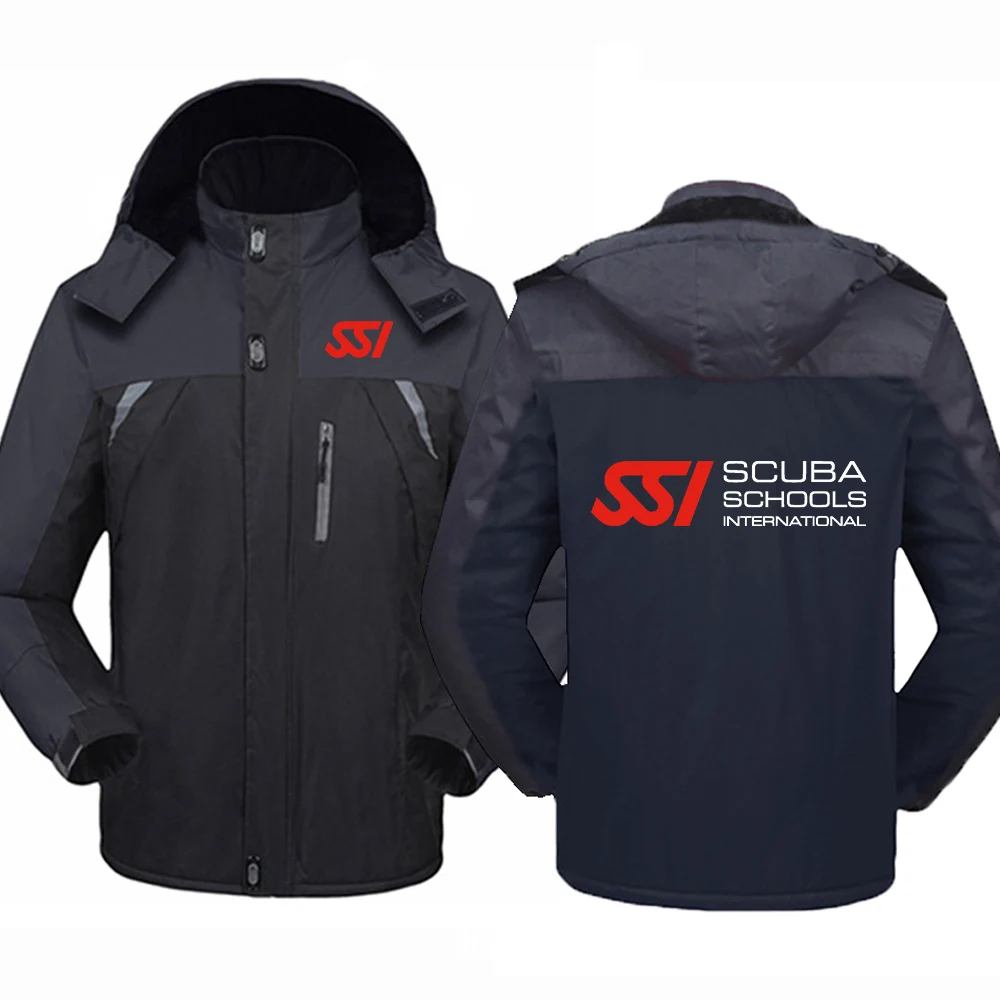 

Scuba Diving Dive SSI 2023 Winter Mens Thicken Windbreaker Coats Waterproof Warm Outdoor Cold-Proof Comfortable Clothing Jackets