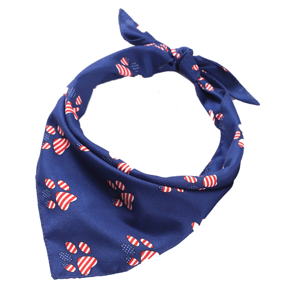 

Dog Bandanas Bibs Scarf Pet Cat Neckerchief Puppy July4Th Pattern Handkerchiefs Flower Triangle Flag American Collar