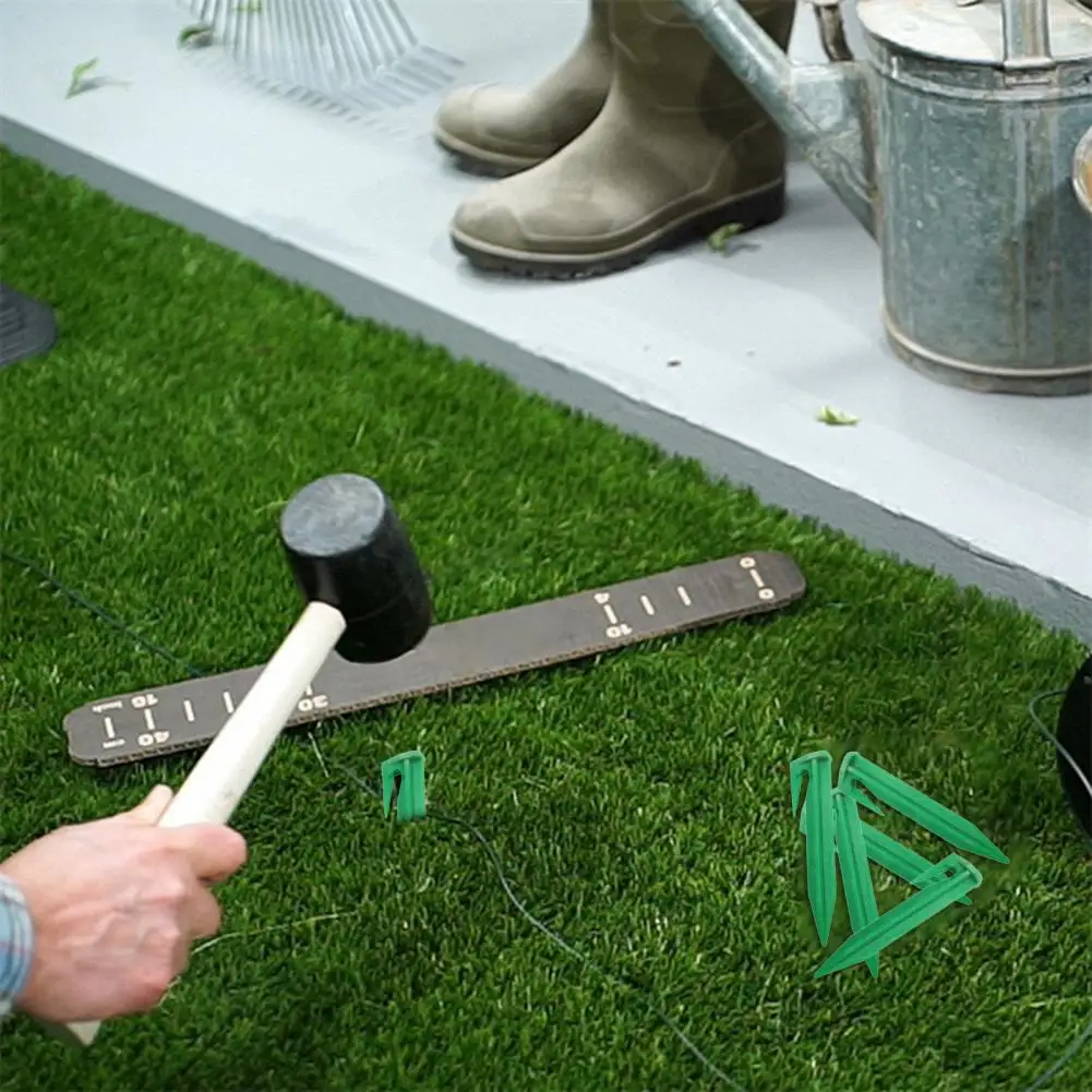 

1 Set Ground Nail Practical Plastic Bio-degradable Yard Supply Boundary Line Spike Ground Nail