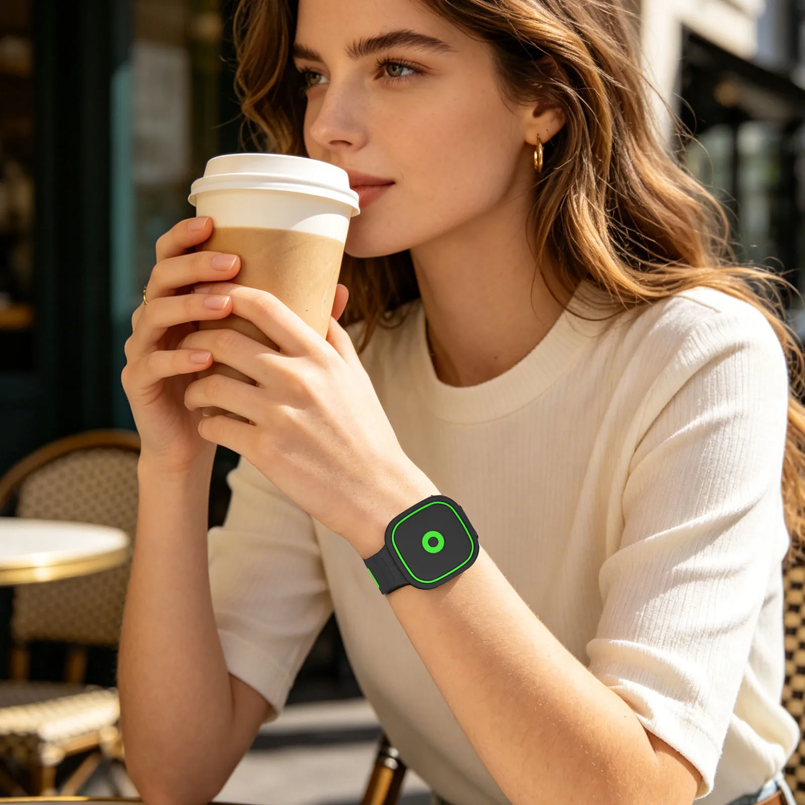 Фото Силиконовый браслет-локатор для трекера Tile Life360 Mate 2024 (трекер в комплект не входит), надежный браслет от потери для бега №4