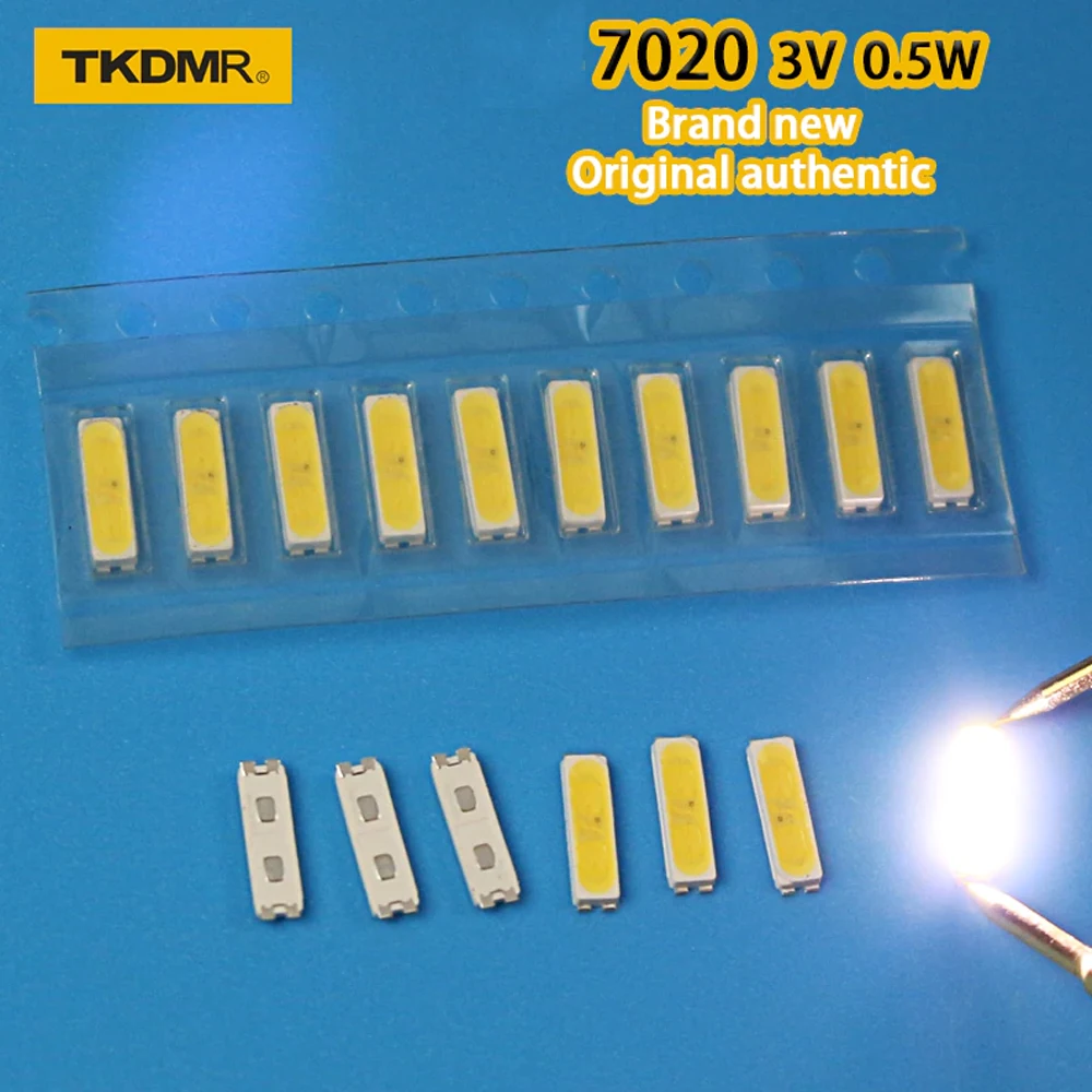 

TKDMR 120PCS INNOTEDK LED BACKLIGHT 7020 3V 0.5W WHITE COLD 40LM FOR TV REPAIR free shipping