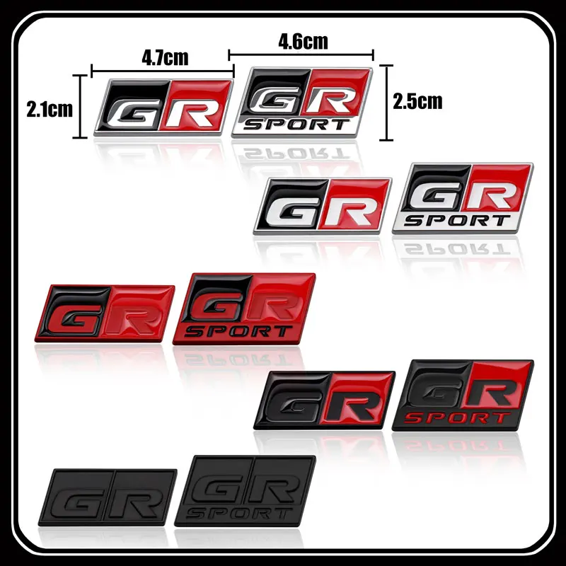 Автомобильная декоративная металлическая наклейка GR спортивный значок на кузов
