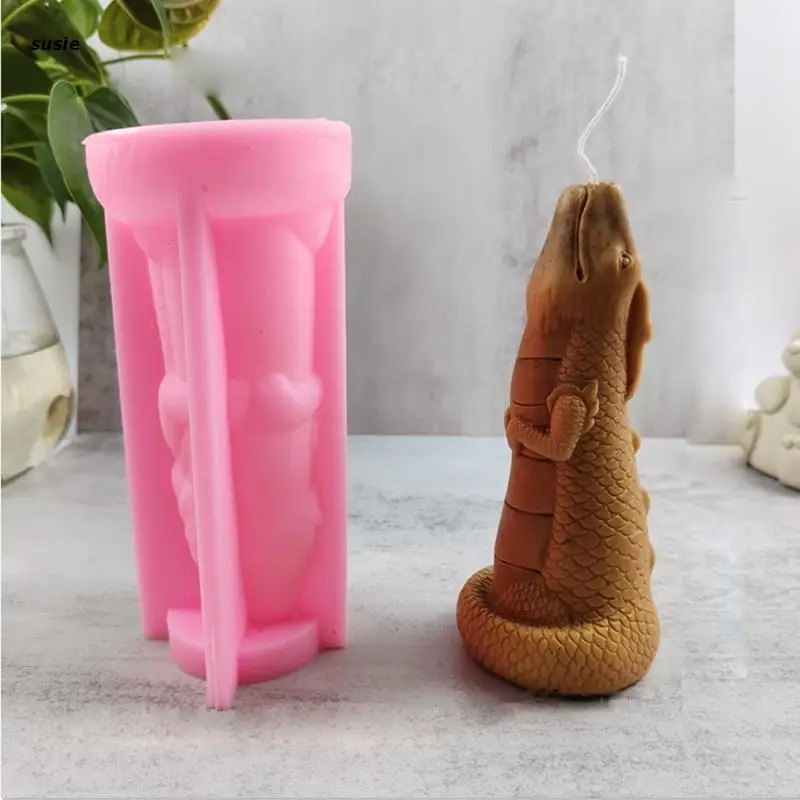 

X7YA Dragon Head Candle Silicone Mold Handmade DIY Desktop Ornament Epoxy Resin Molds
