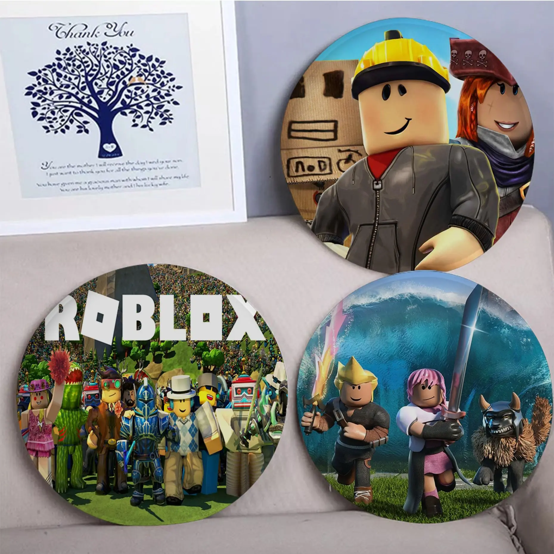 

Robloxes European Stool Pad Patio Home Kitchen Office Chair Seat Cushion Pads Sofa Seat 40x40cm Seat Mat