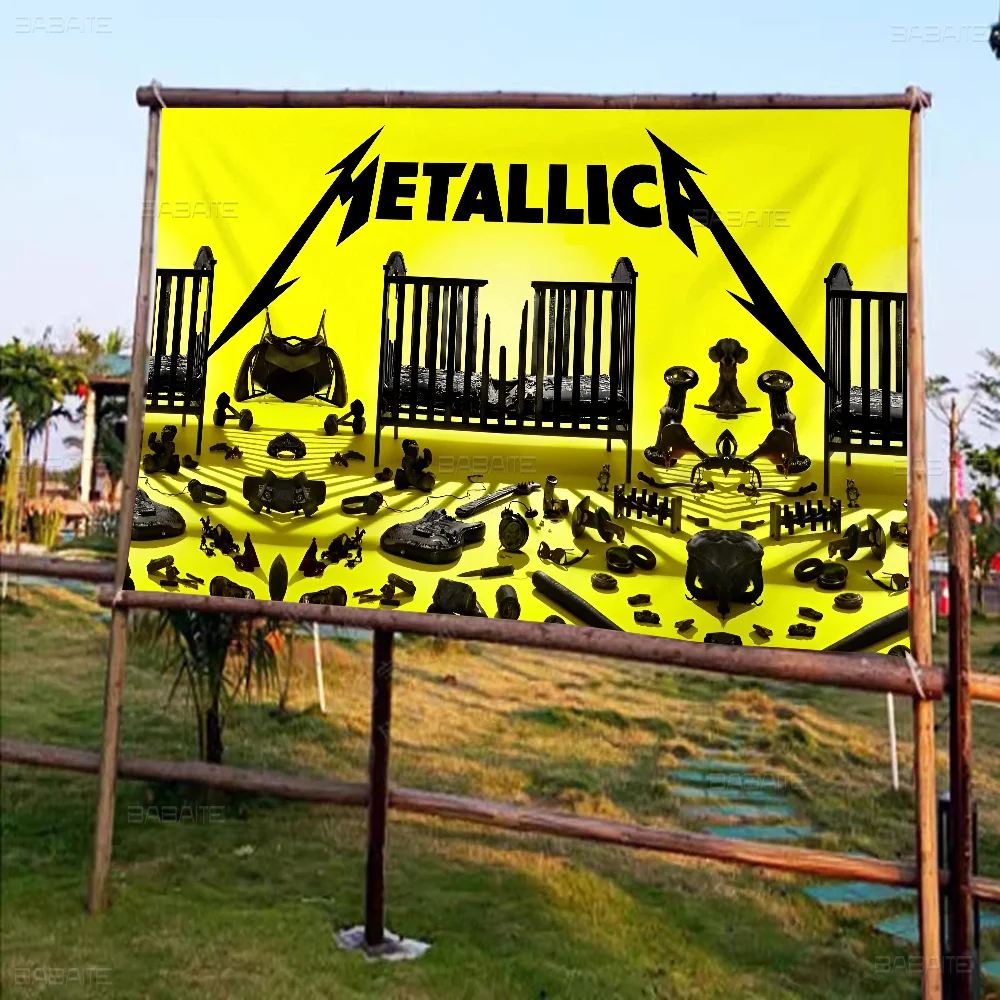 M-Metallica мультяшный флаг искусство научная фантастика комнатный декор настенный